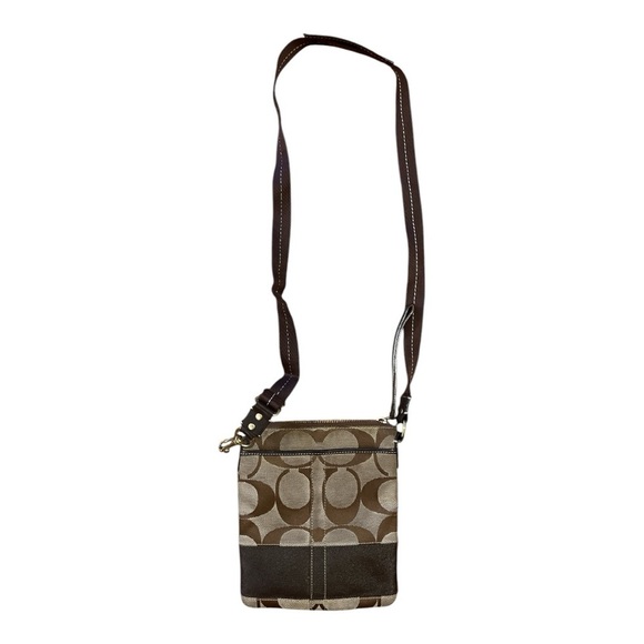 COACH Brown and Tan Crossbody Bag - Picture 2 of 5